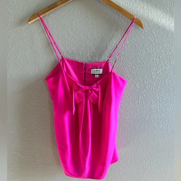 J. Crew Collection Silk Bow Tank Top - Picture 1 of 6